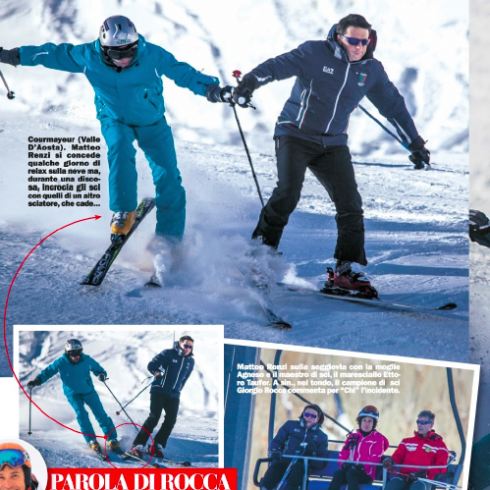 Matteo Renzi sugli sci